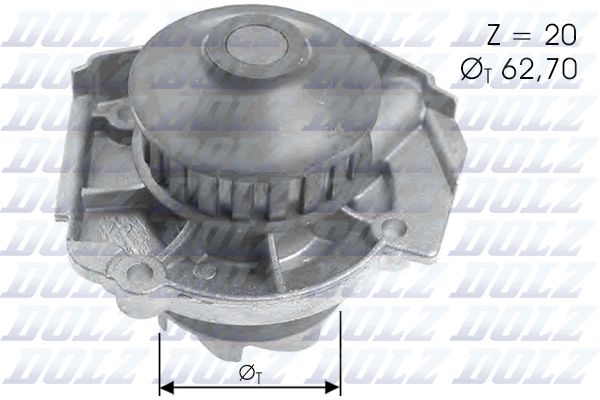 DOLZ S361 Water Pump, engine cooling