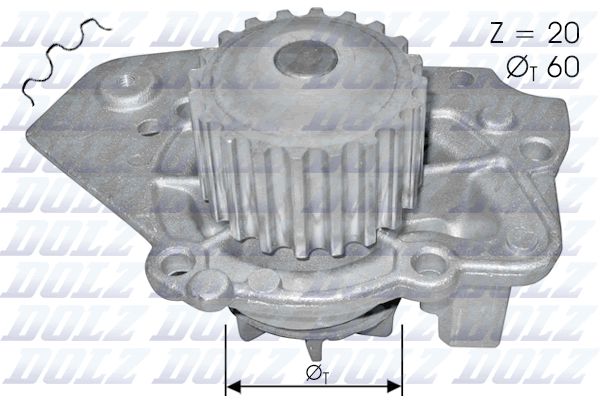DOLZ T136 Water Pump, engine cooling