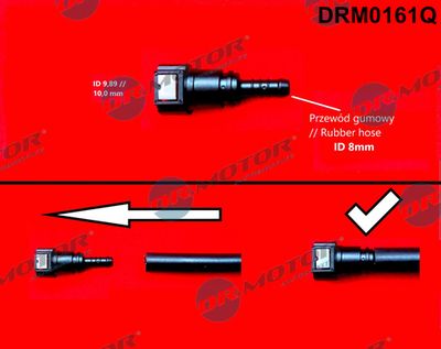 Hose Connector, fuel hose Dr.Motor Automotive DRM0161Q