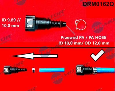 Hose Connector, fuel hose Dr.Motor Automotive DRM0162Q