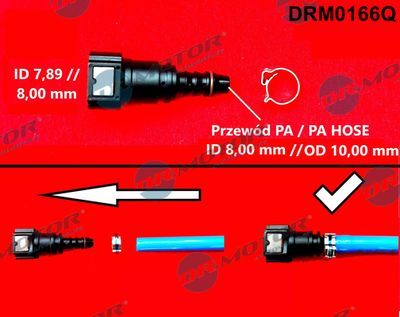 Hose Connector, fuel hose Dr.Motor Automotive DRM0166Q