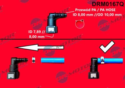 Hose Connector, fuel hose Dr.Motor Automotive DRM0167Q