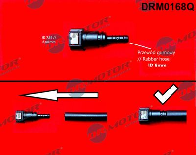 Hose Connector, fuel hose Dr.Motor Automotive DRM0168Q