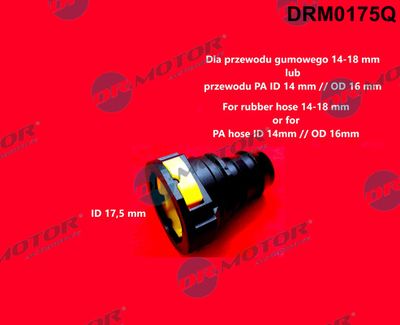 Hose Connector, fuel hose Dr.Motor Automotive DRM0175Q