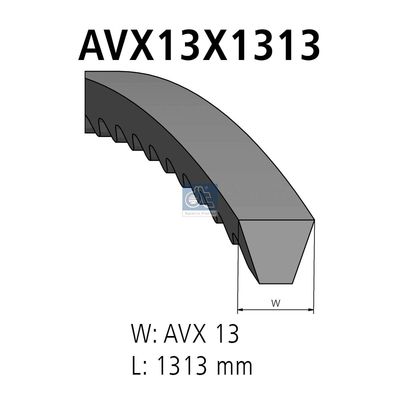 V-Belt DT Spare Parts 2.15350
