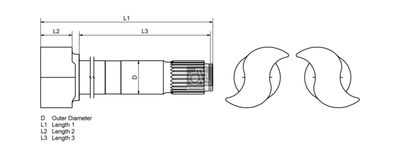 Brake Shaft, drum brake DT Spare Parts 4.65097