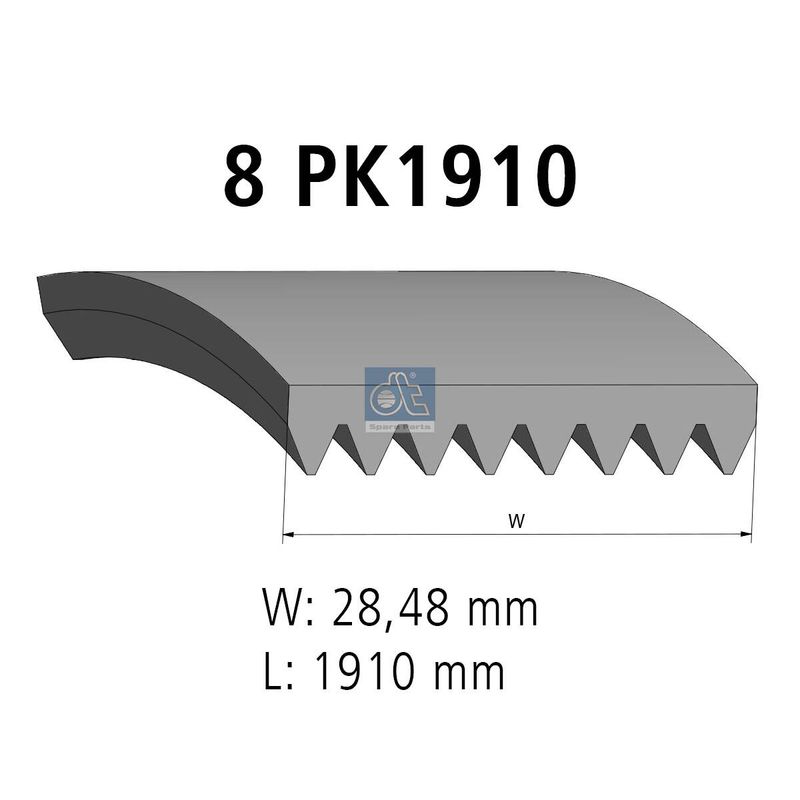 DT Spare Parts 4.80729 V-Ribbed Belt