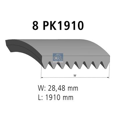V-Ribbed Belt DT Spare Parts 4.80729