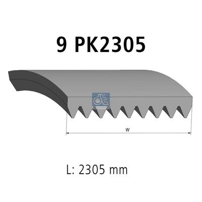 V-Ribbed Belt DT Spare Parts 4.81704