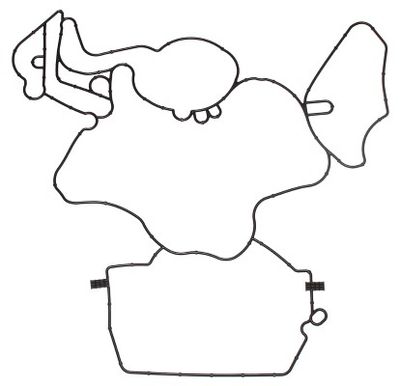 Gasket, housing cover (crankcase) ELRING 122.472