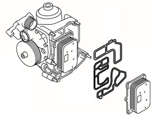 ELRING 872.620 Gasket Set, water pump
