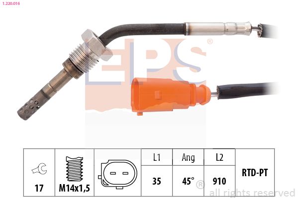EPS 1.220.016 Sensor, exhaust gas temperature