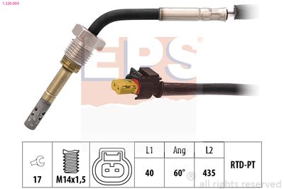 Sensor, exhaust gas temperature EPS 1.220.084