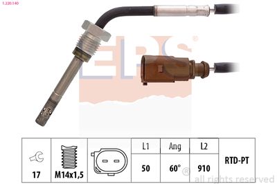 Sensor, exhaust gas temperature EPS 1.220.140
