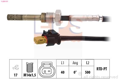 Sensor, exhaust gas temperature EPS 1.220.153