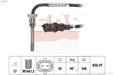 Sensor, exhaust gas temperature EPS 1.220.167
