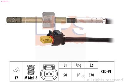 Sensor, exhaust gas temperature EPS 1.220.173