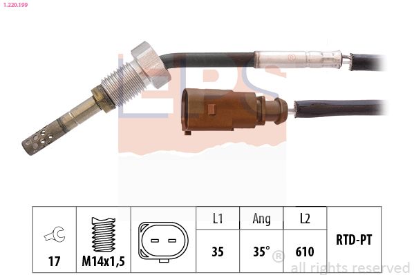 EPS 1.220.199 Sensor, exhaust gas temperature