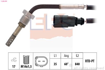 Sensor, exhaust gas temperature EPS 1.220.205
