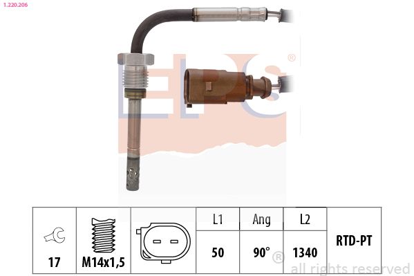 EPS 1.220.206 Sensor, exhaust gas temperature