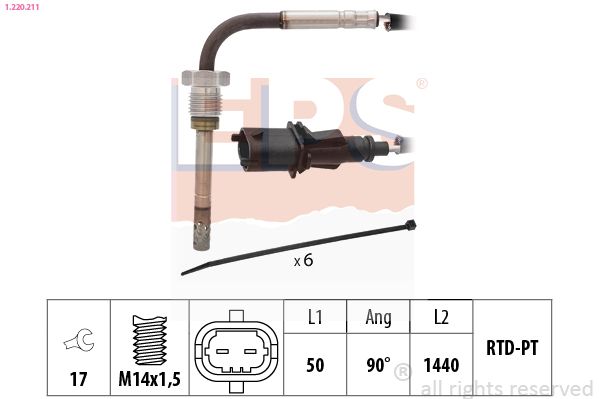 EPS 1.220.211 Sensor, exhaust gas temperature