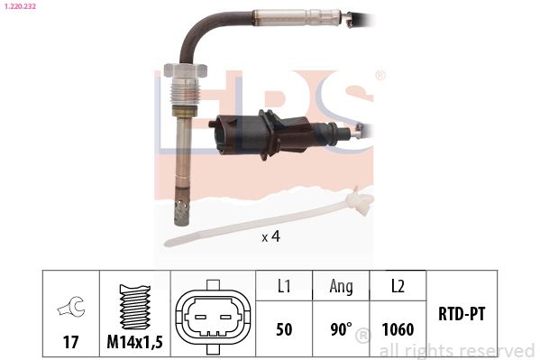 EPS 1.220.232 Sensor, exhaust gas temperature