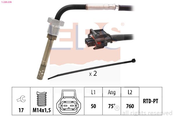EPS 1.220.236 Sensor, exhaust gas temperature