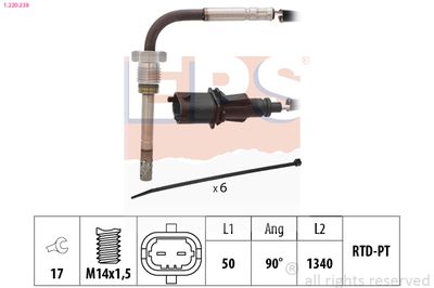 Sensor, exhaust gas temperature EPS 1.220.238