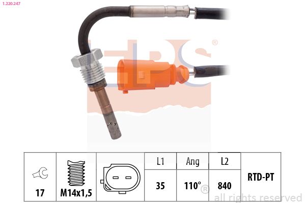 EPS 1.220.247 Sensor, exhaust gas temperature