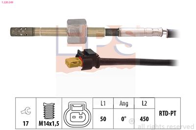 Sensor, exhaust gas temperature EPS 1.220.249