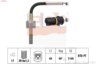 Sensor, exhaust gas temperature EPS 1.220.251