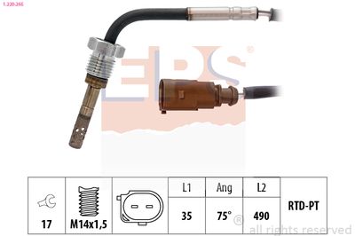 Sensor, exhaust gas temperature EPS 1.220.265