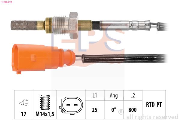 EPS 1.220.278 Sensor, exhaust gas temperature