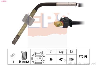Sensor, exhaust gas temperature EPS 1.220.303