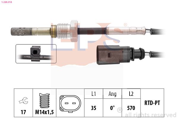 EPS 1.220.318 Sensor, exhaust gas temperature