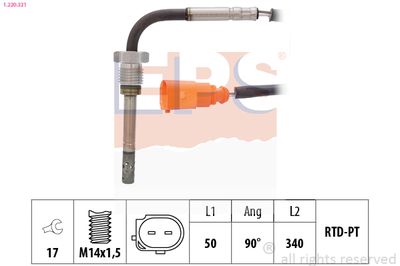 Sensor, exhaust gas temperature EPS 1.220.321