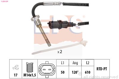 Sensor, exhaust gas temperature EPS 1.220.329
