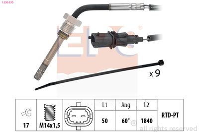 Sensor, exhaust gas temperature EPS 1.220.330