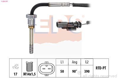 Sensor, exhaust gas temperature EPS 1.220.341