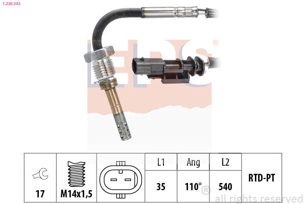 EPS 1.220.343 Sensor, exhaust gas temperature