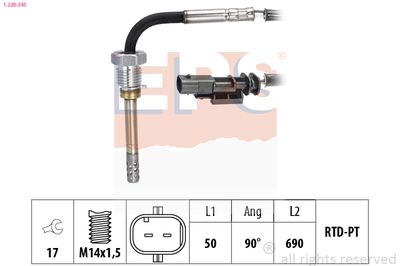 Sensor, exhaust gas temperature EPS 1.220.345