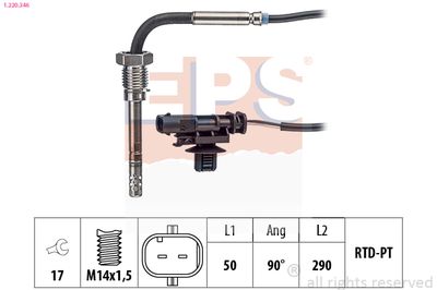 Sensor, exhaust gas temperature EPS 1.220.346