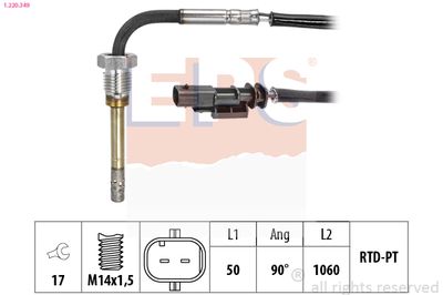 Sensor, exhaust gas temperature EPS 1.220.349