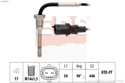 Sensor, exhaust gas temperature EPS 1.220.351