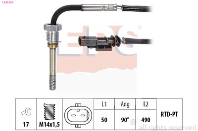 Sensor, exhaust gas temperature EPS 1.220.356