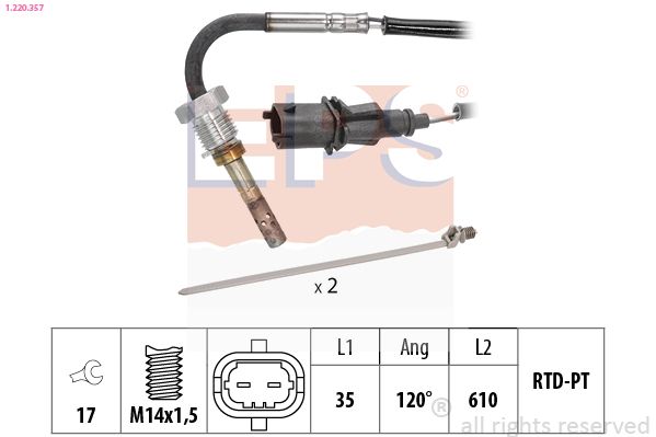 EPS 1.220.357 Sensor, exhaust gas temperature