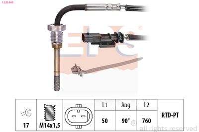 Sensor, exhaust gas temperature EPS 1.220.360