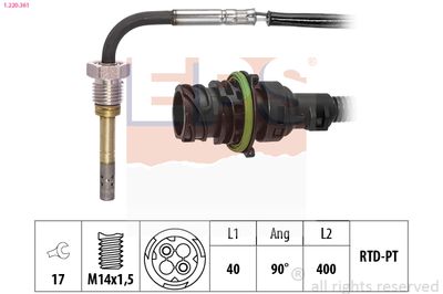 Sensor, exhaust gas temperature EPS 1.220.361