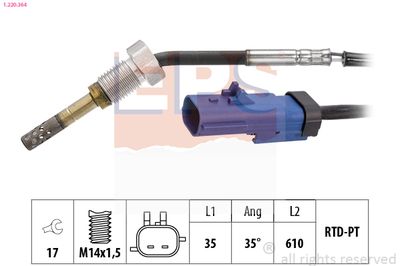 Sensor, exhaust gas temperature EPS 1.220.364