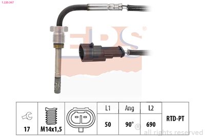 Sensor, exhaust gas temperature EPS 1.220.367